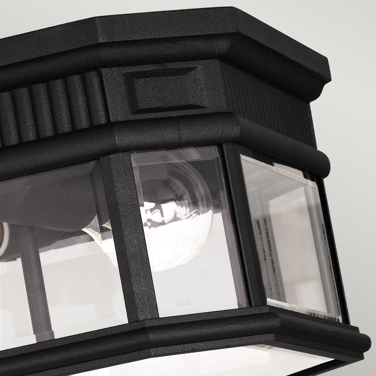 Cotswold Lane 2Lt Flush Ceiling Mount – Black Finish