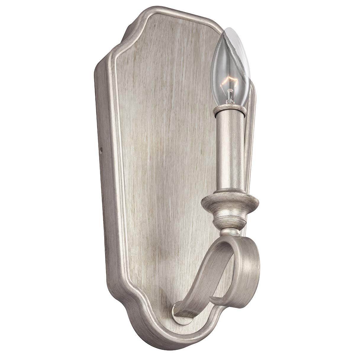 DeWitt 1 Light Wall Light - Sunrise Silver IP20 E14