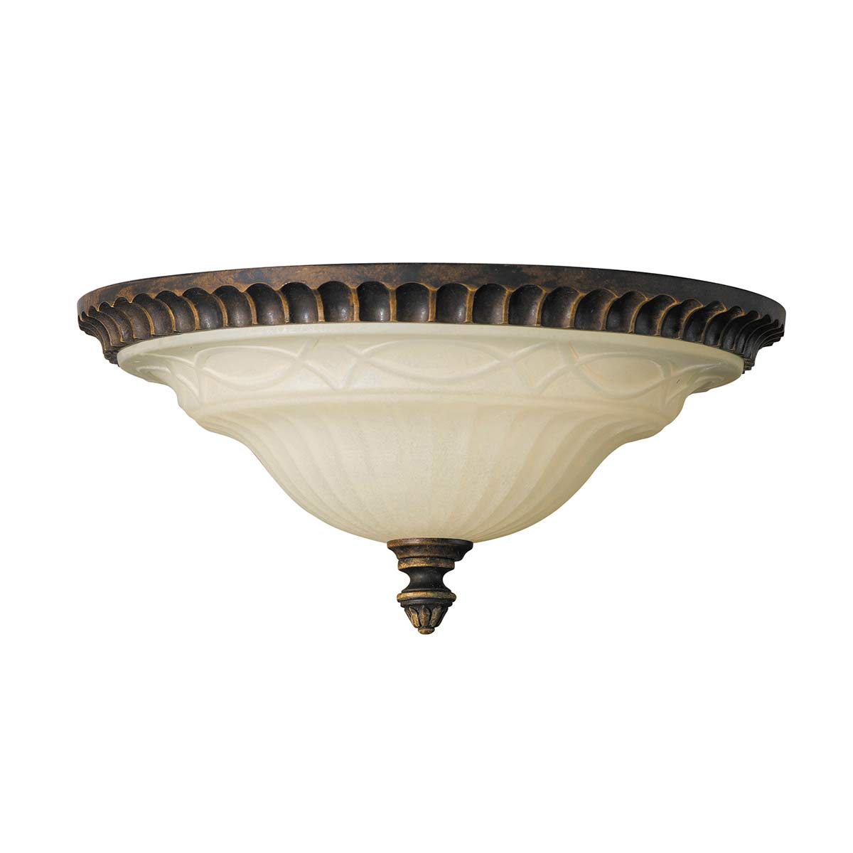 Drawing Room 2/3Lt Light Flush - Walnut E27