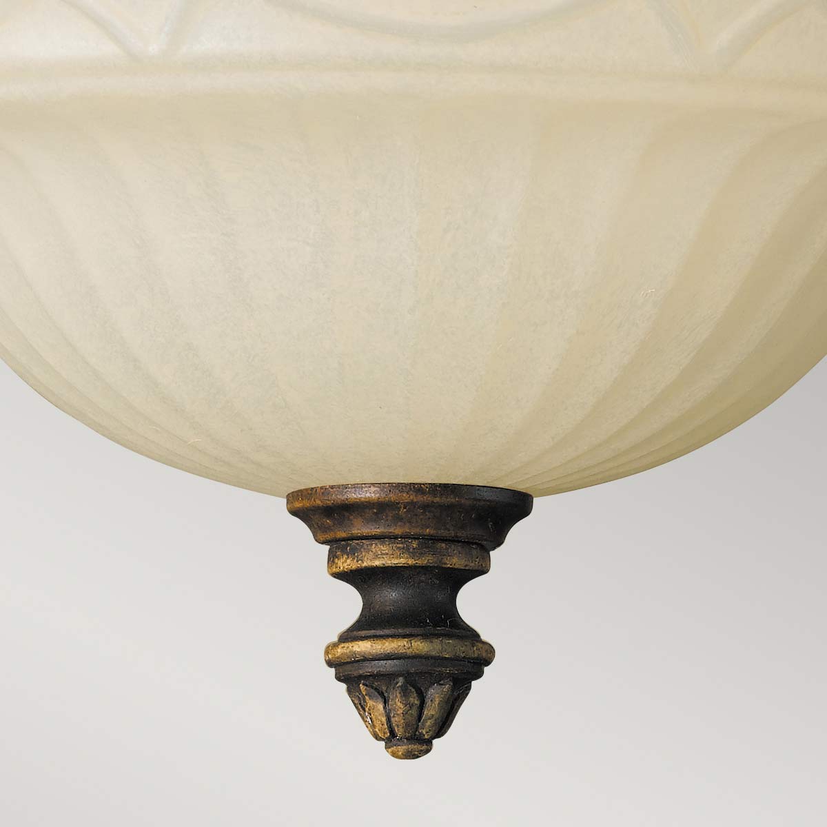 Drawing Room 2/3Lt Light Flush - Walnut E27