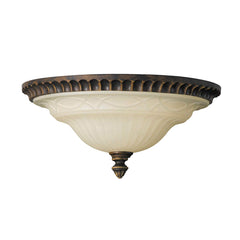 Drawing Room 2/3Lt Light Flush - Walnut E27