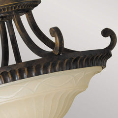 Drawing Room 2 Light Flush - Walnut E27 Two Styles
