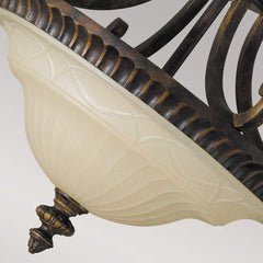 Drawing Room 2 Light Flush - Walnut E27 Two Styles