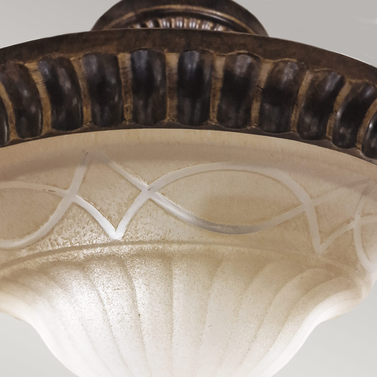 Drawing Room 2 Light Flush - Walnut E27 Two Styles
