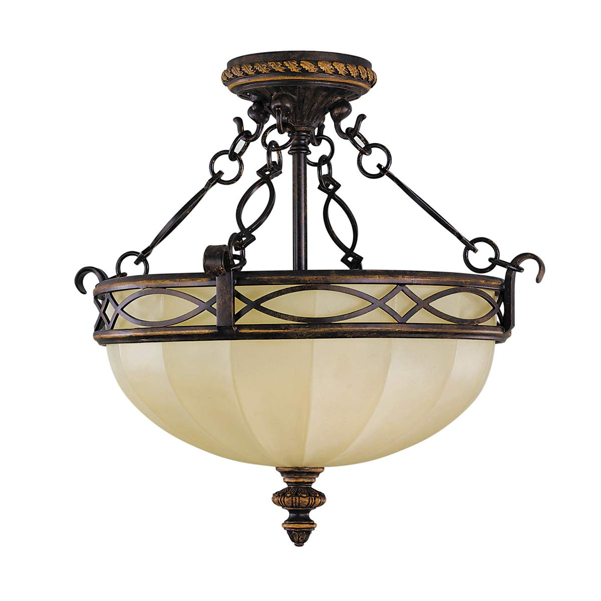 Drawing Room 2 Light Flush - Walnut E27 Two Styles