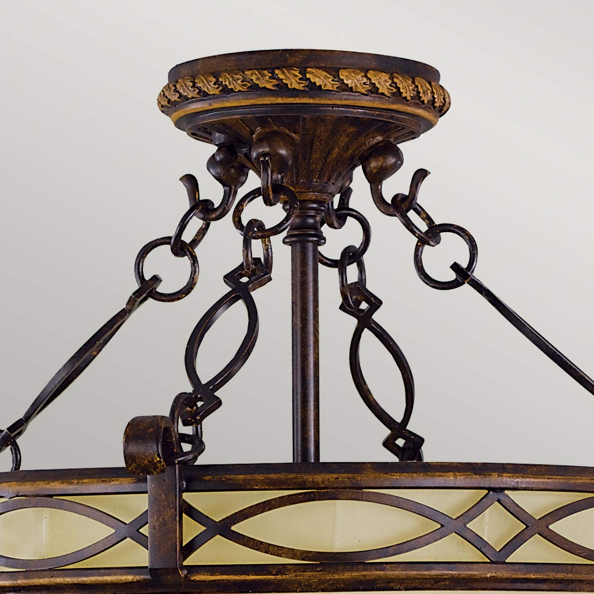 Drawing Room 2 Light Flush - Walnut E27 Two Styles