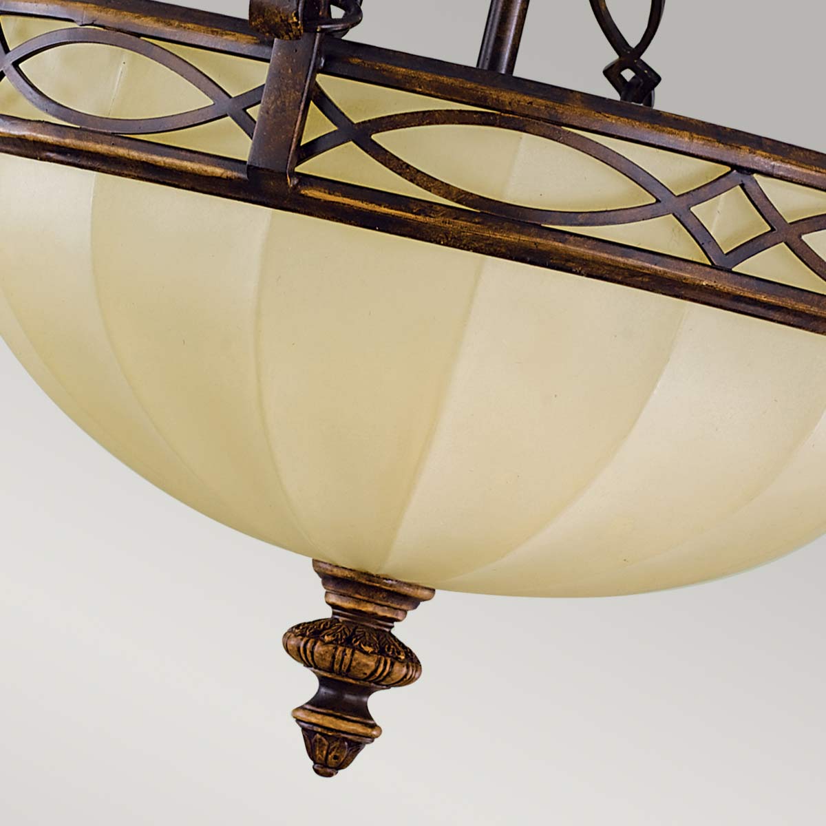 Drawing Room 2 Light Flush - Walnut E27 Two Styles