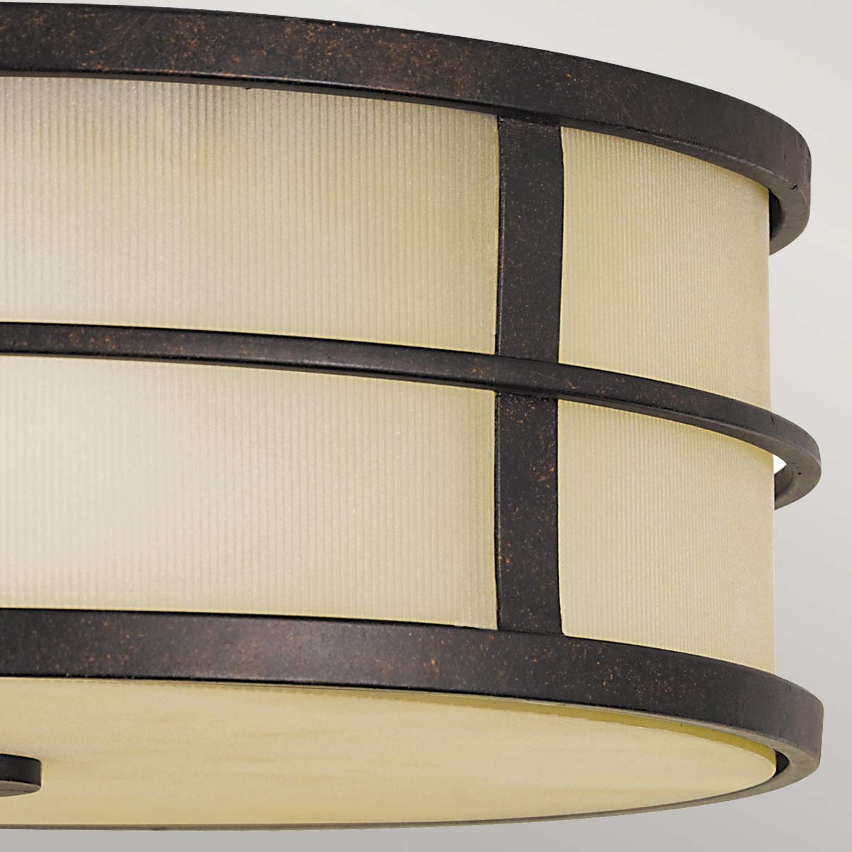 Fusion 3 Light Flush - Grecian Bronze/Painted Natural Brass E27