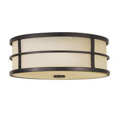 Fusion 3 Light Flush - Grecian Bronze/Painted Natural Brass E27