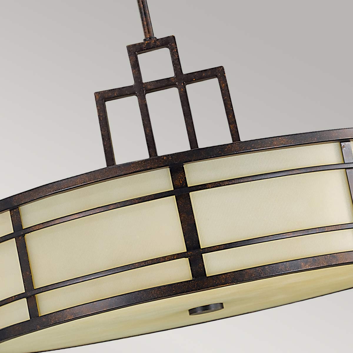 Fusion 3 Light Pendant - Grecian Bronze/Painted Natural E27