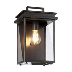 Glenview 1 Light Small/Medium Wall Lantern - Antique Bronze E27 IP44