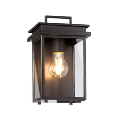 Glenview 1 Light Small/Medium Wall Lantern - Antique Bronze E27 IP44