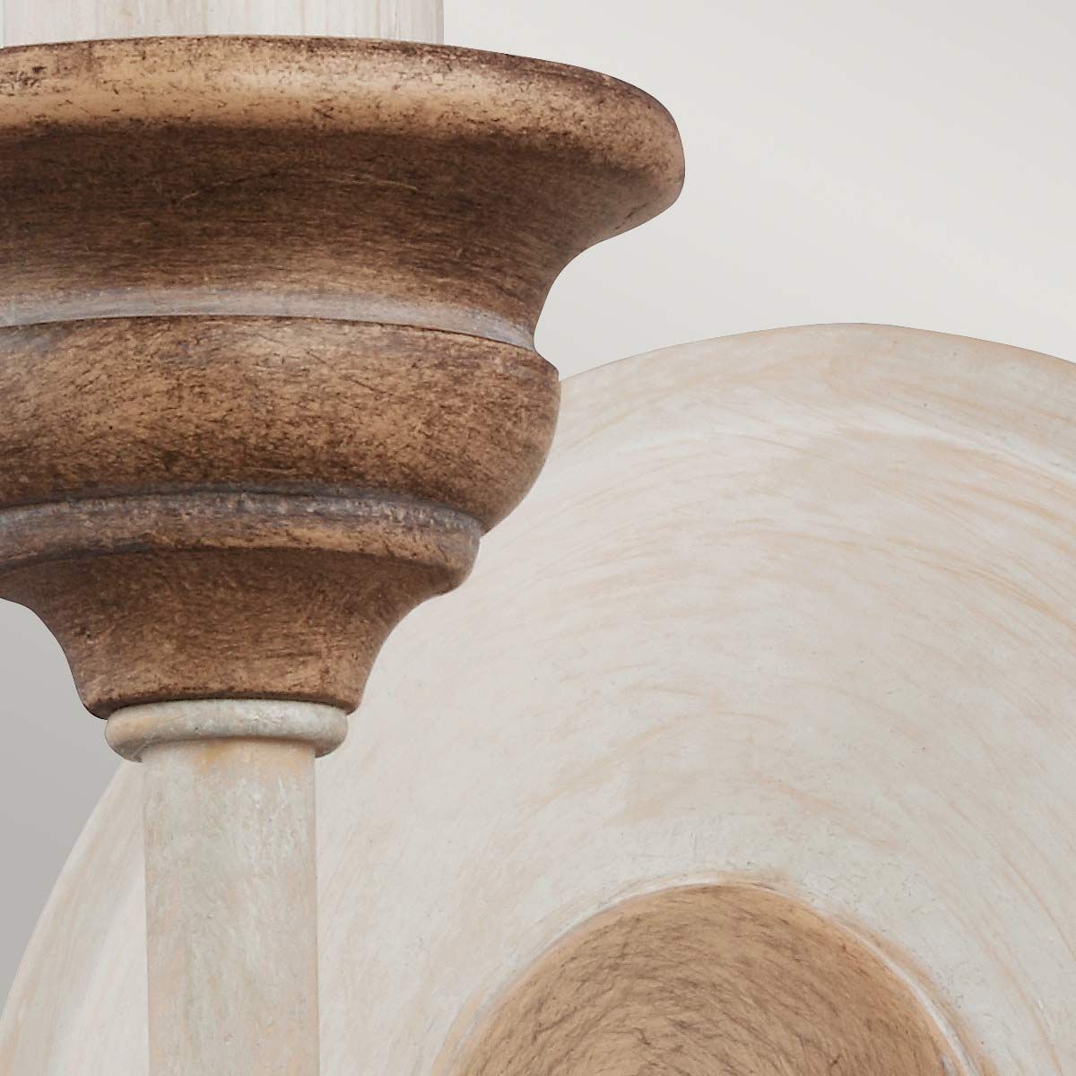 Hartsville 1 Light Wall Light - Chalk Washed/Beachwood IP20 E14