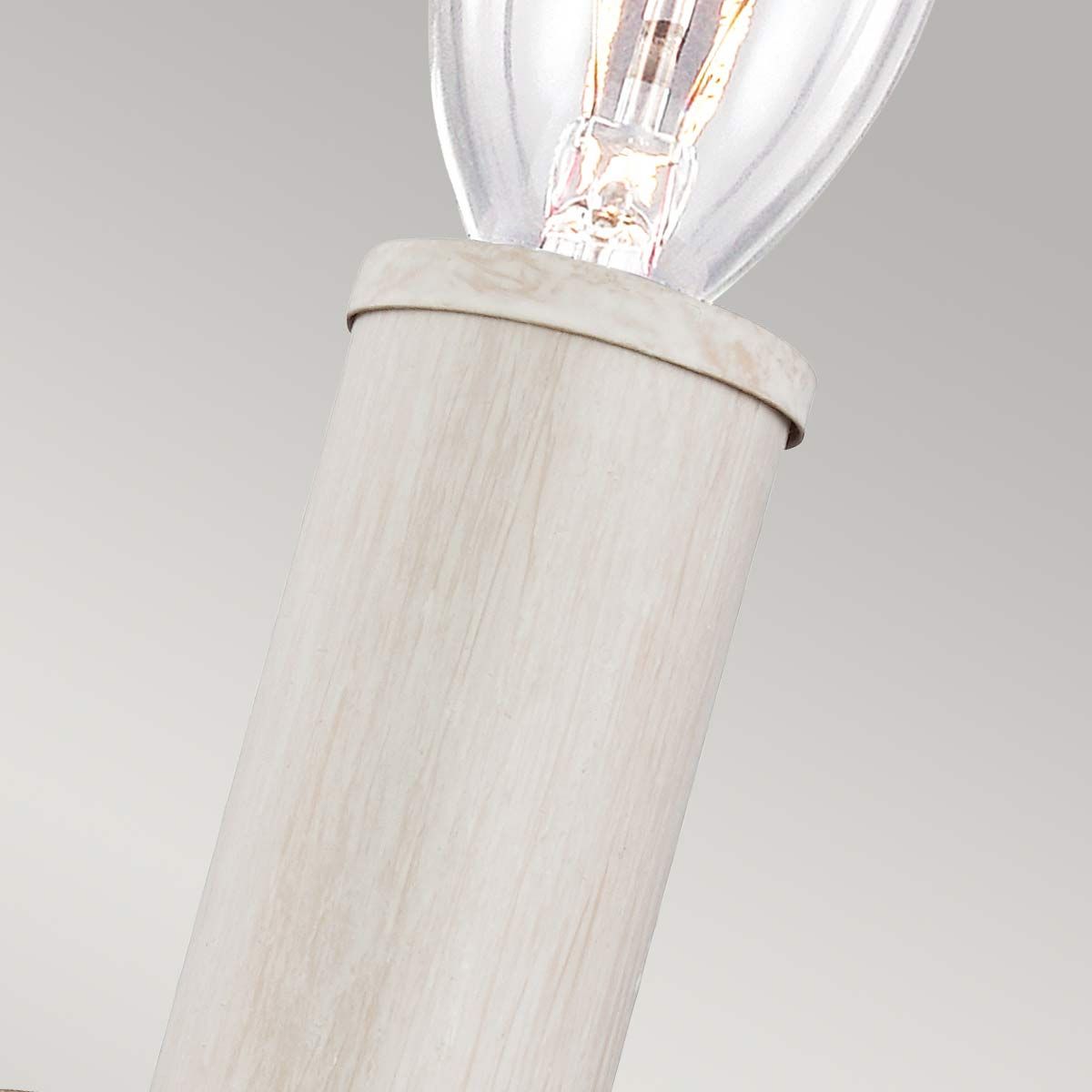 Hartsville 1 Light Wall Light - Chalk Washed/Beachwood IP20 E14