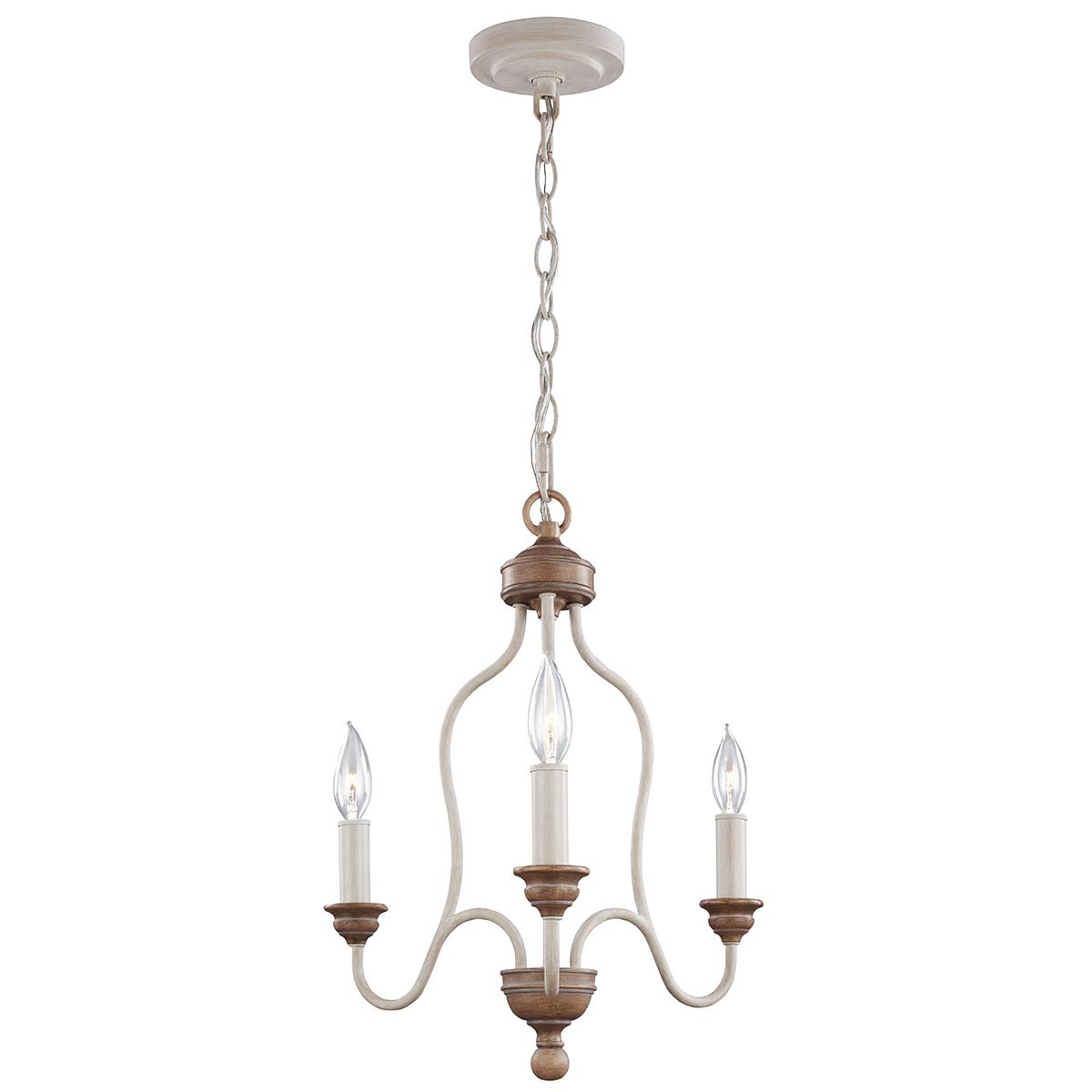 Hartsville 3/5Lt Multi-Arm Pendant - Chalk Washed Beechwood