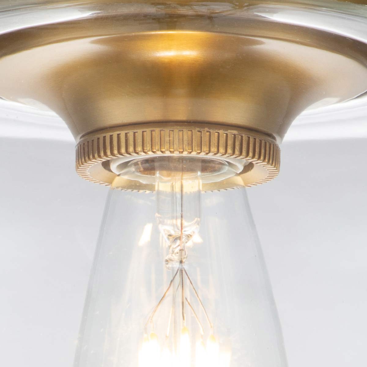 Hounslow 1 Light Flush Light - Burnished Brass/Polished Nickel E27