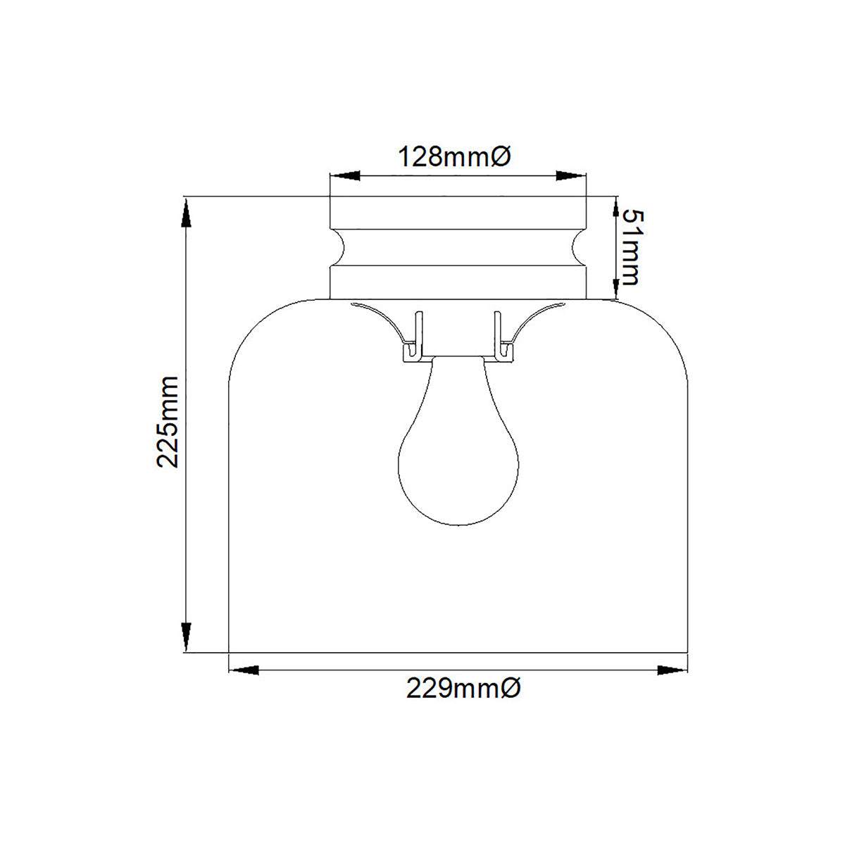 Hounslow 1 Light Flush Light - Burnished Brass/Polished Nickel E27