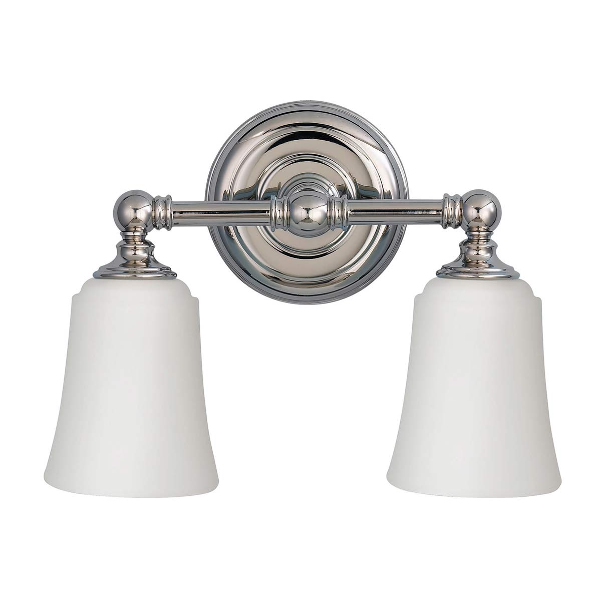 Huguenot Lake 2 Light Above Mirror Light Polished Chrome/Burnished Brass - Finish