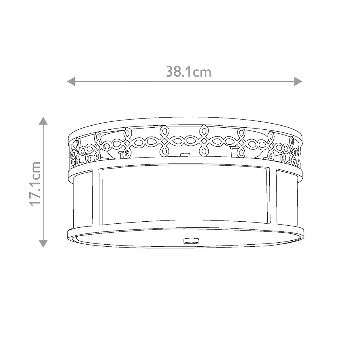 Justine 3 Light Flush - Astral Bronze E27