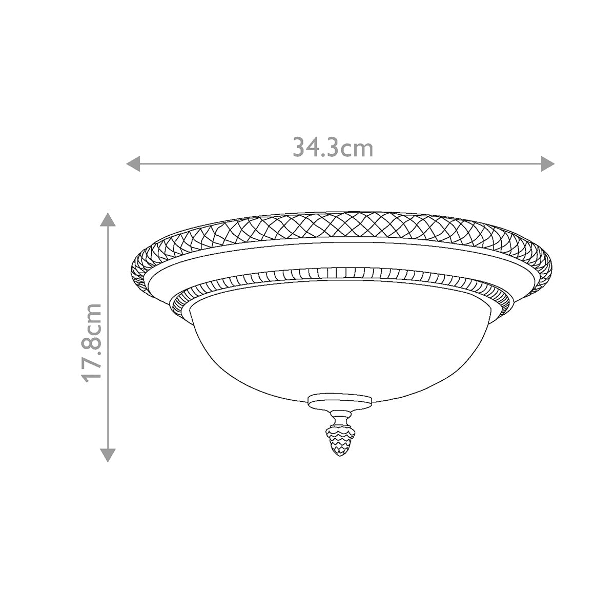 Kelham Hall 2 Light Flush - Firenze Gold/British Bronze E27