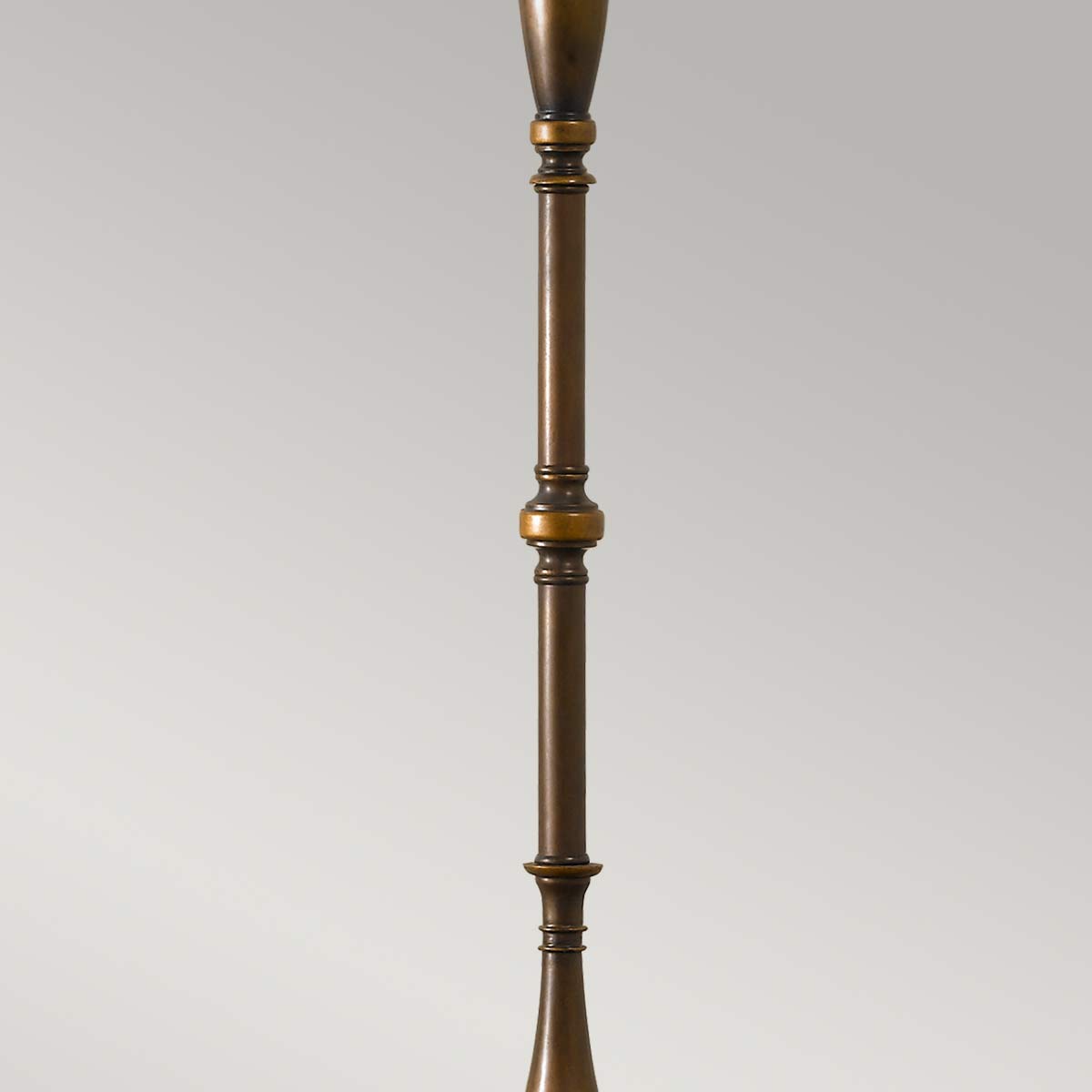 Lincolndale 1 Light Floor Lamp - Astral Bronze with Natural Shade E27