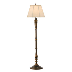 Lincolndale 1 Light Floor Lamp - Astral Bronze with Natural Shade E27