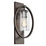 Marlena 1 Light Wall Light - Antique Bronze/Polished Chrome