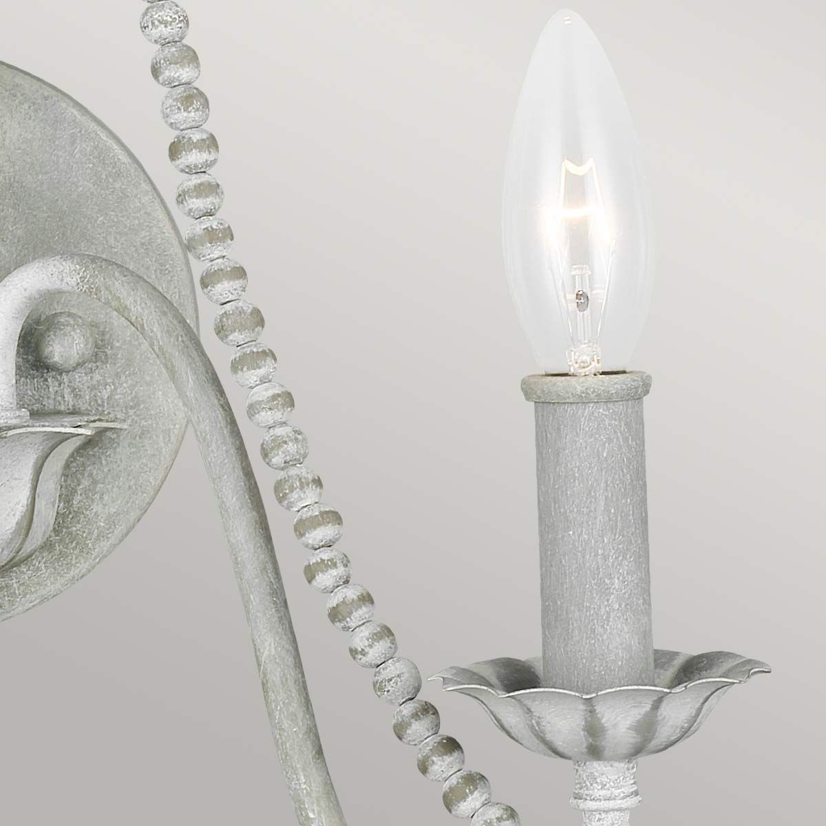 Maryville 2 Light Wall Light - Washed Grey IP20 E14