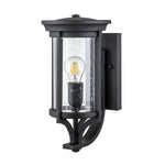 Merrill 1 Light Small Wall Lantern - Black E27 IP44