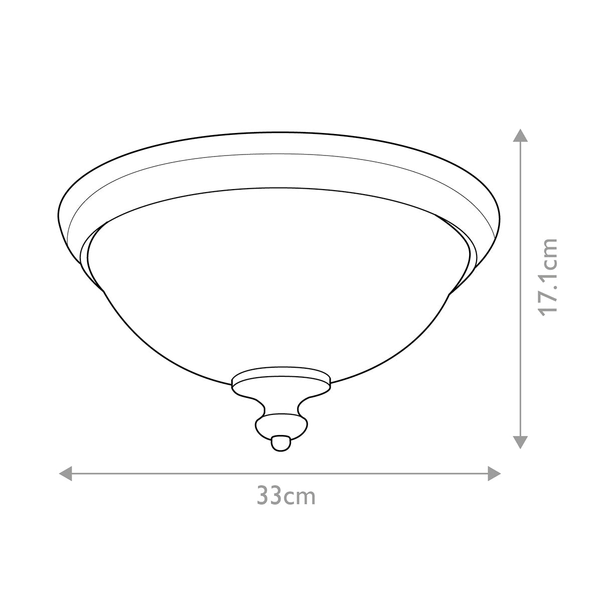 Parkman 2 Light Flush - Polished Nickel E27