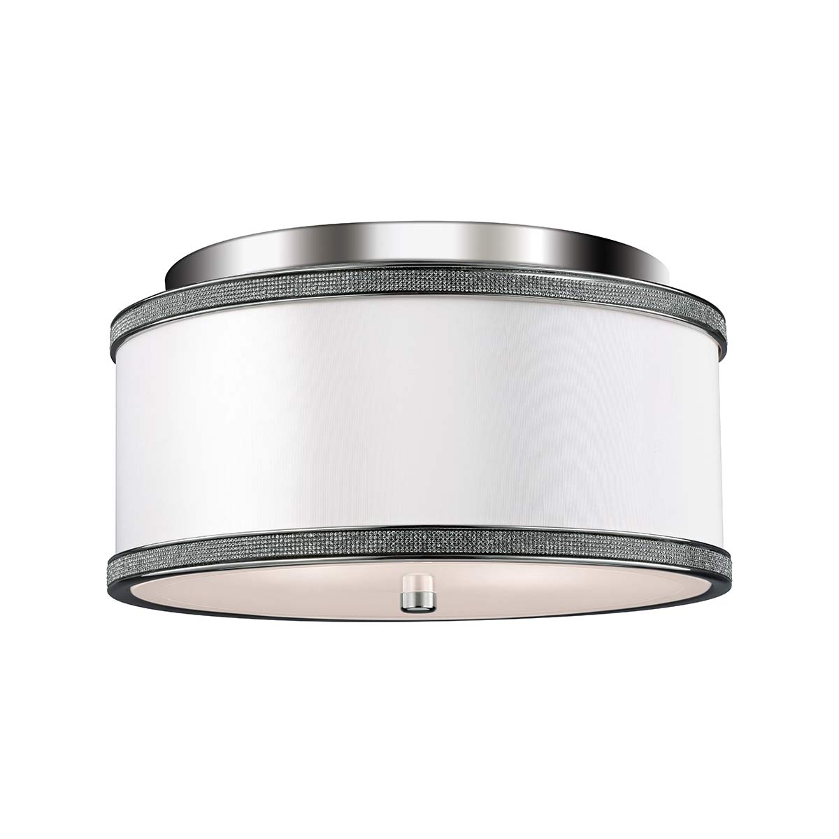 Pave 2 Light Flush - Polished Nickel E27