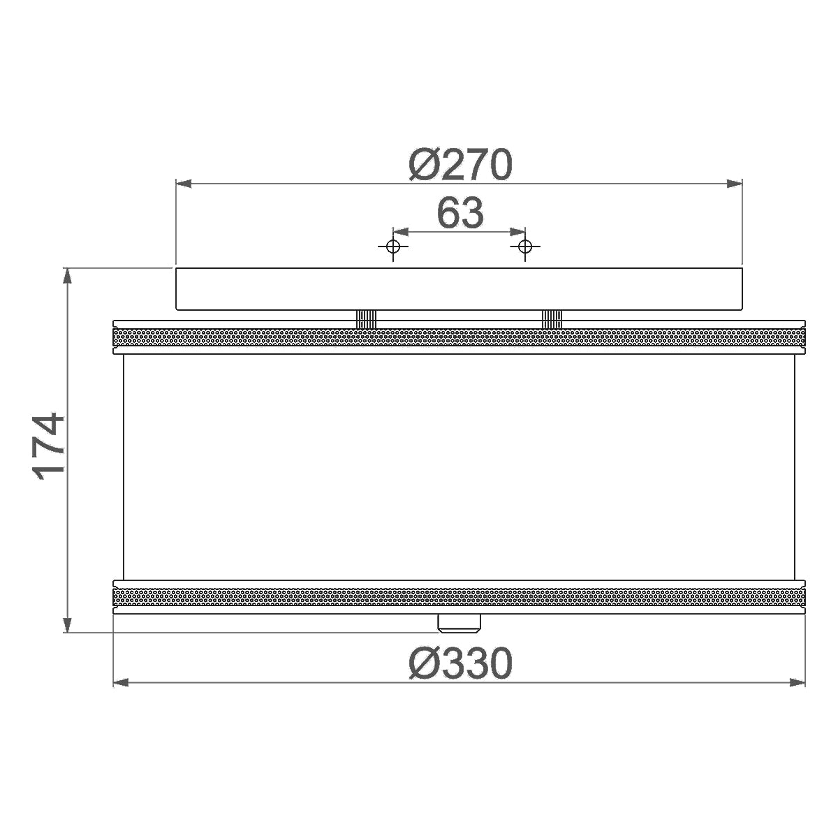 Pave 2 Light Flush - Polished Nickel E27