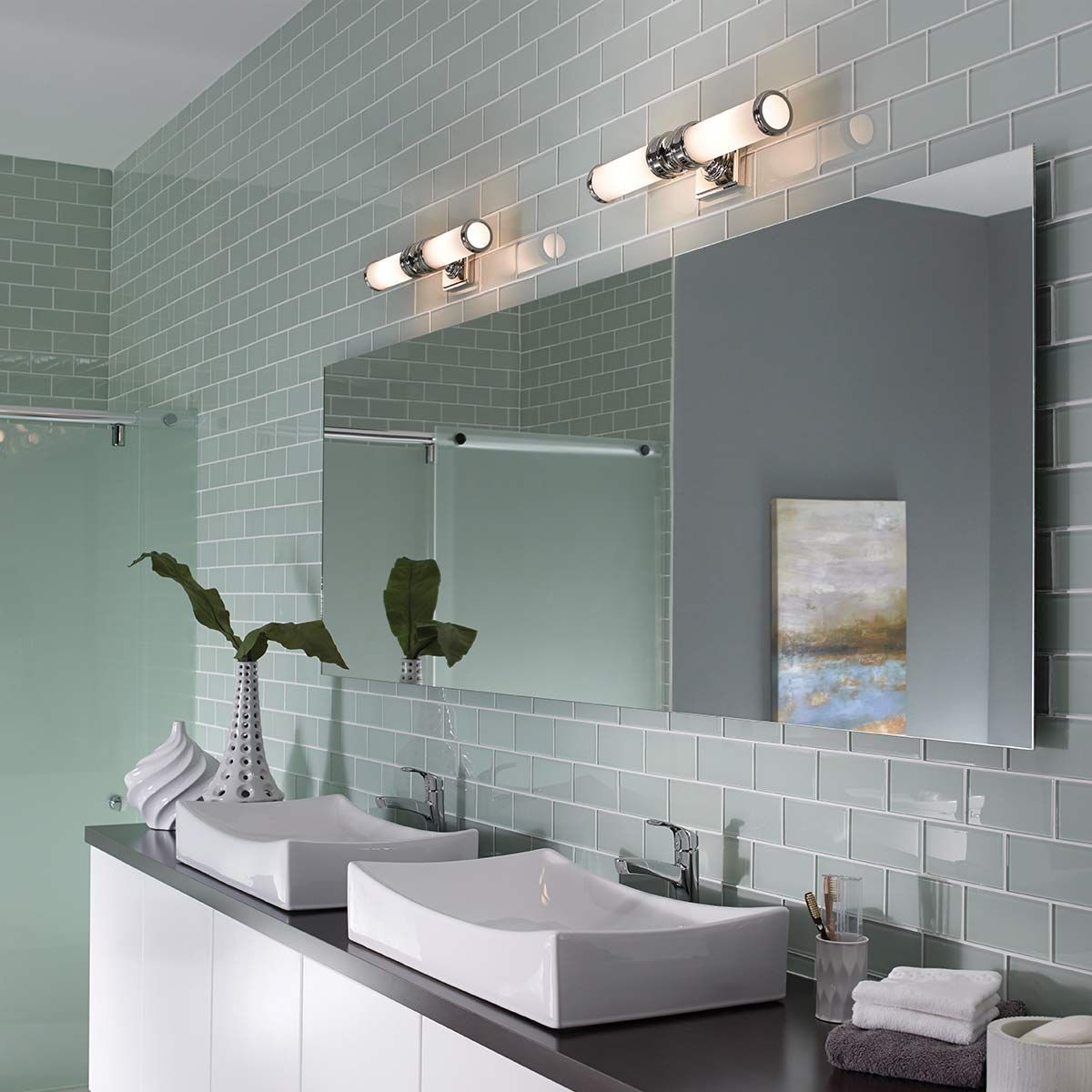 Payne Ornate 2Lt Bathroom Over Mirror Light IP44 - Polished Chrome