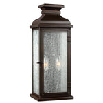 Pediment 2Lt Medium Wall Lantern - Copper Finish