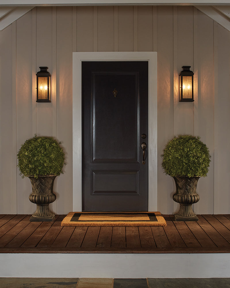 Pediment 2Lt Medium Wall Lantern - Copper Finish