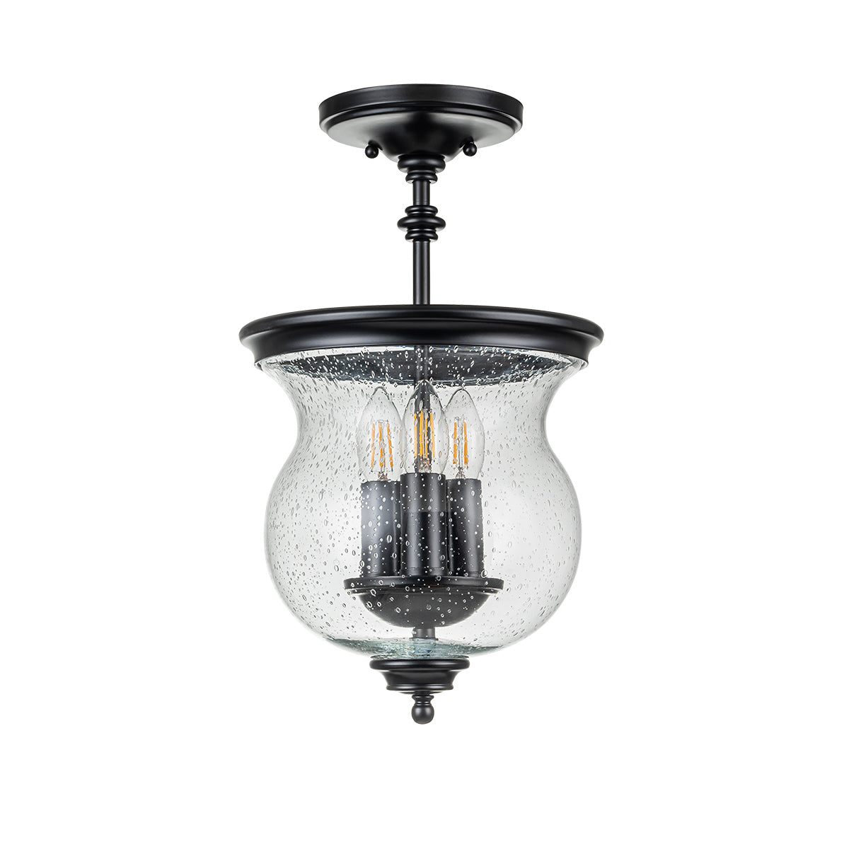 Pickering Lane 3 Light Semi-Flush - In Various Finishes E14