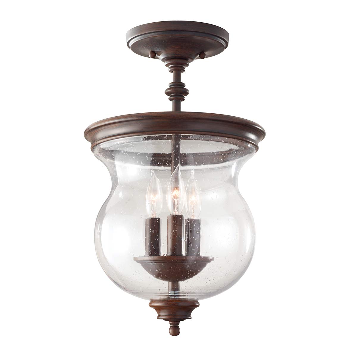 Pickering Lane 3 Light Semi-Flush - In Various Finishes E14
