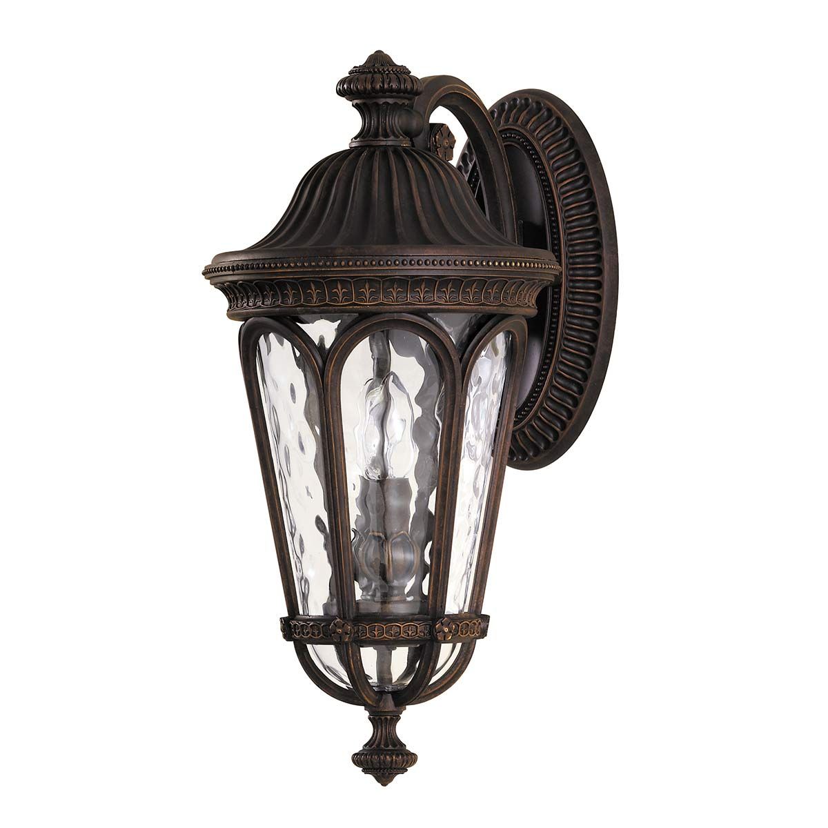 Regent Court 1 Light  Outdoor Wall Lantern - Walnut IP44