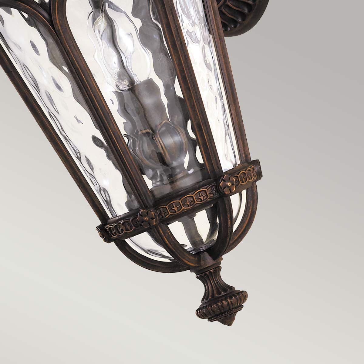 Regent Court 1 Light  Outdoor Wall Lantern - Walnut IP44