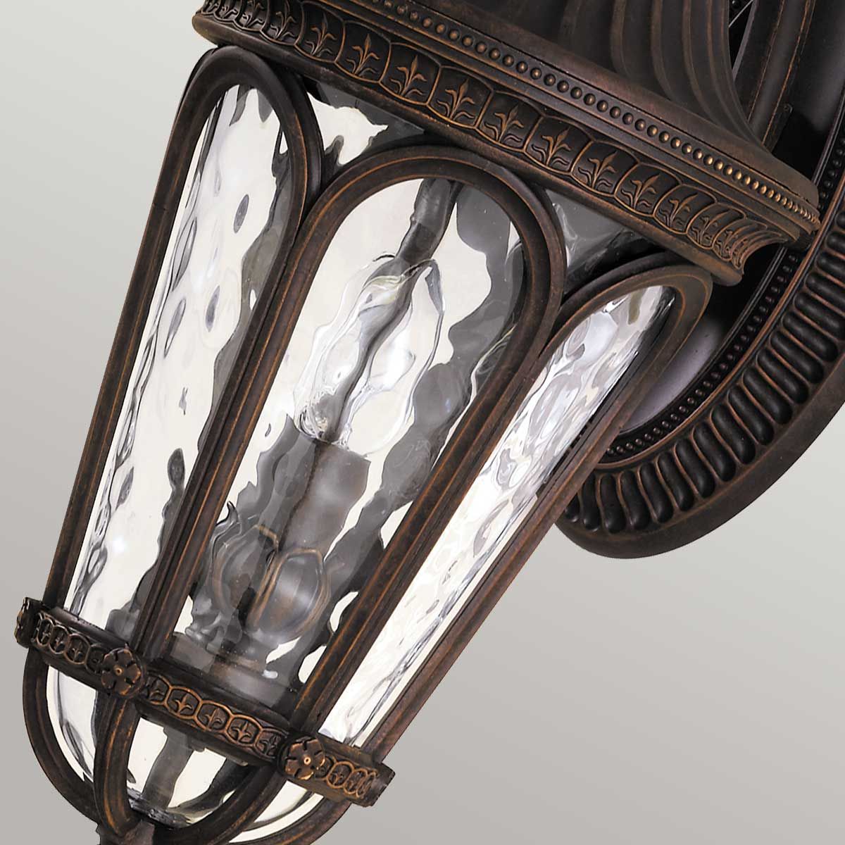 Regent Court 1 Light  Outdoor Wall Lantern - Walnut IP44