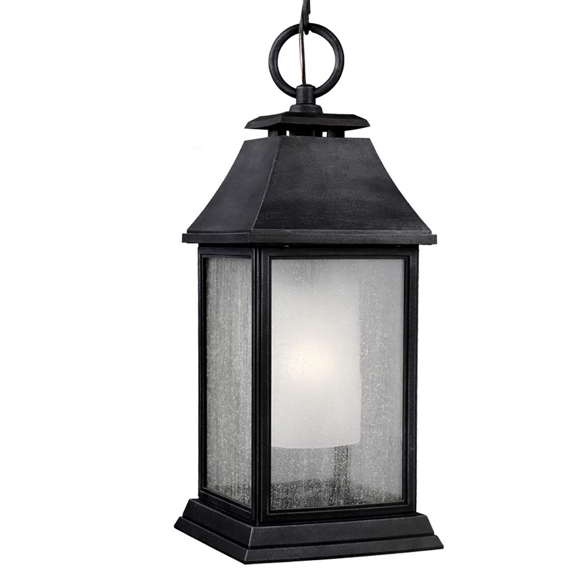Shepherd 1 Light Large Chain Lantern - Dark Weathered Zinc IP44 E27