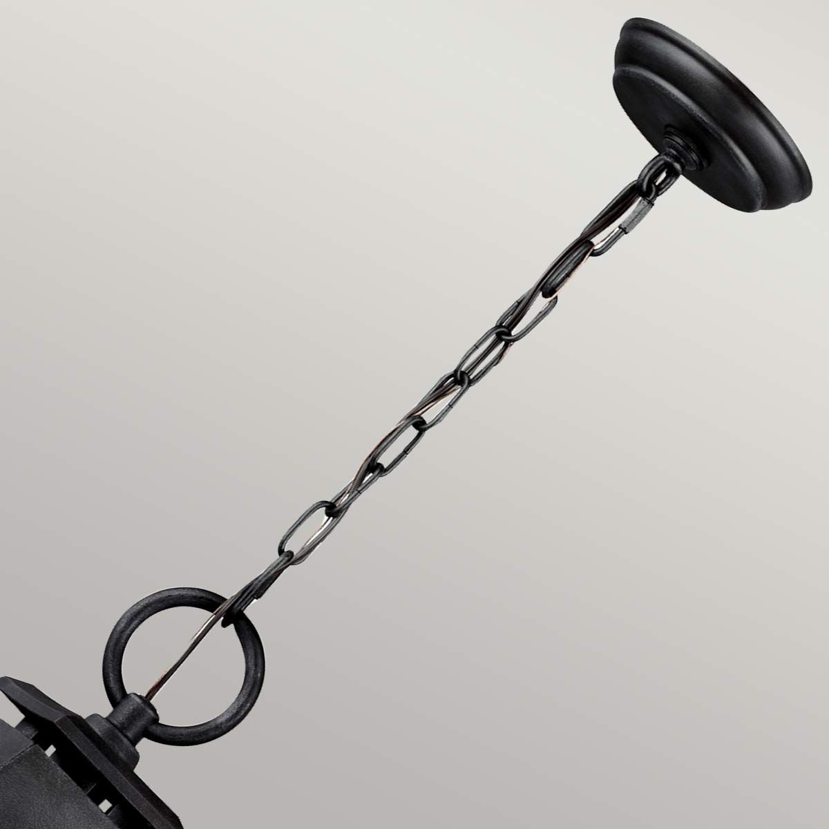 Shepherd 1 Light Large Chain Lantern - Dark Weathered Zinc IP44 E27
