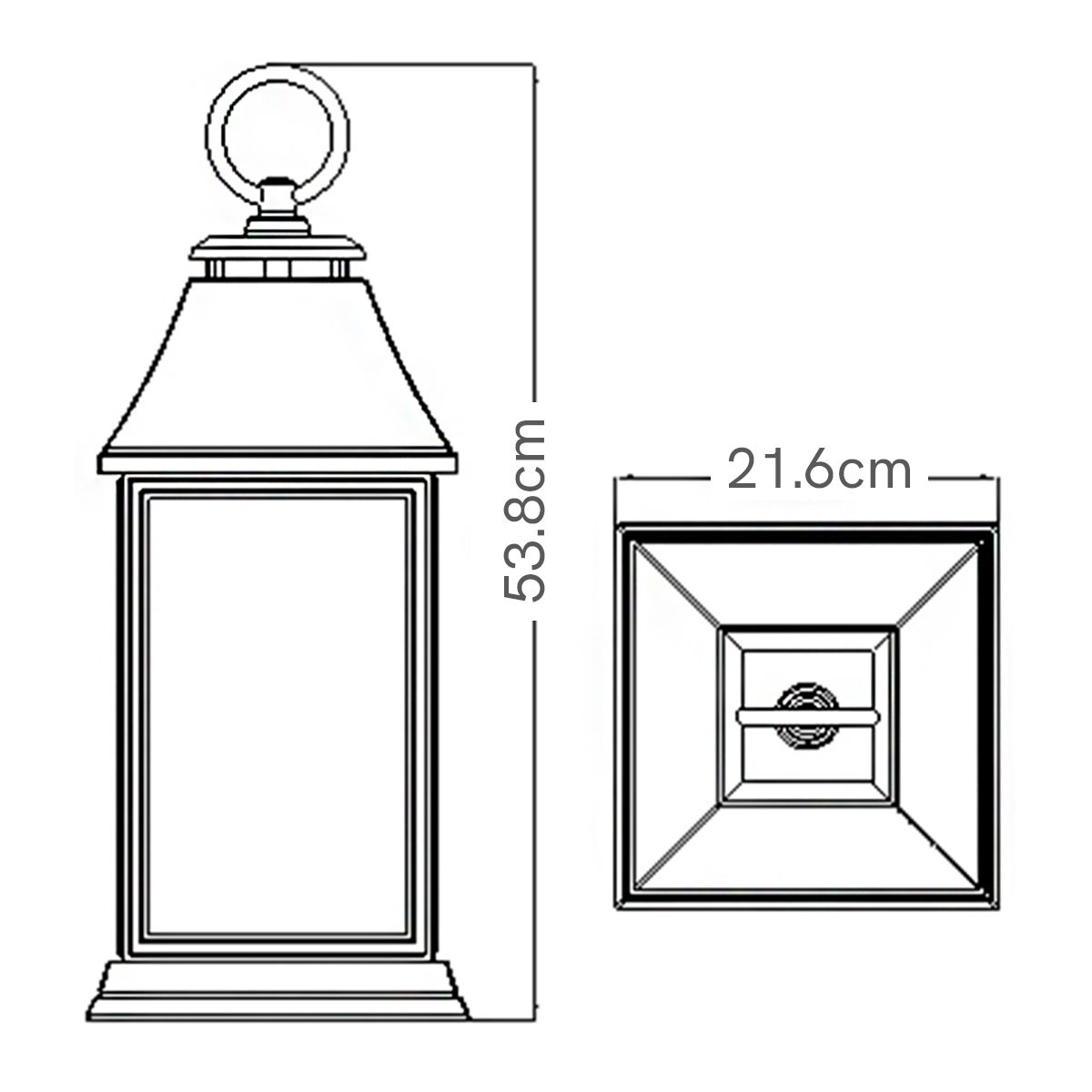Shepherd 1 Light Large Chain Lantern - Dark Weathered Zinc IP44 E27