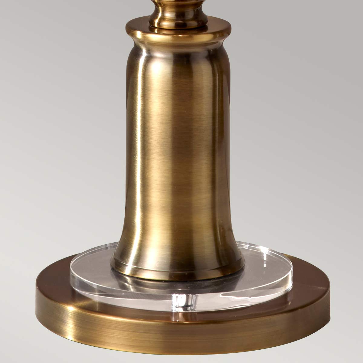 Stateroom 2 Light Floor Lamp - Antique Nickel/Bali Brass with True White Shade E27