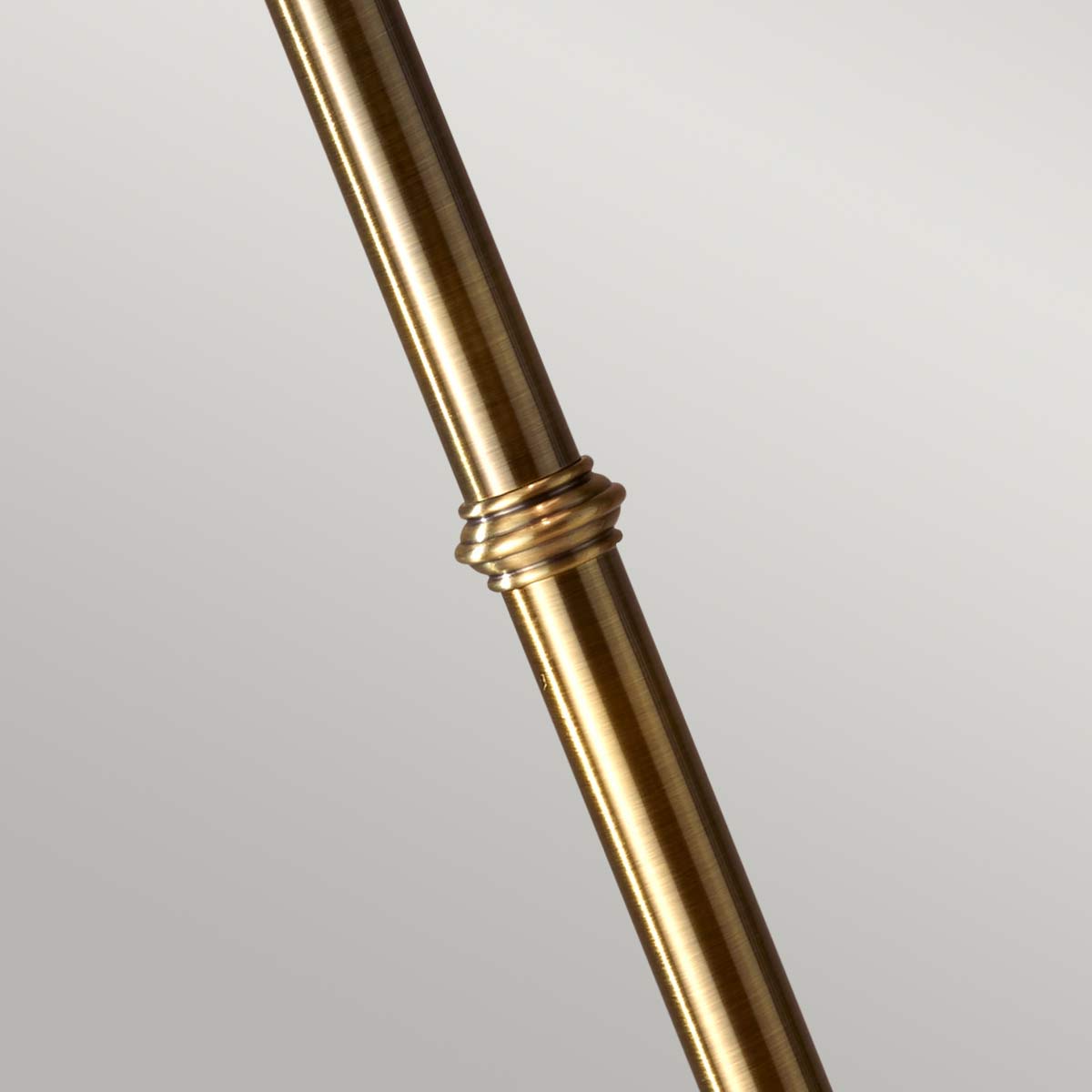 Stateroom 2 Light Floor Lamp - Antique Nickel/Bali Brass with True White Shade E27