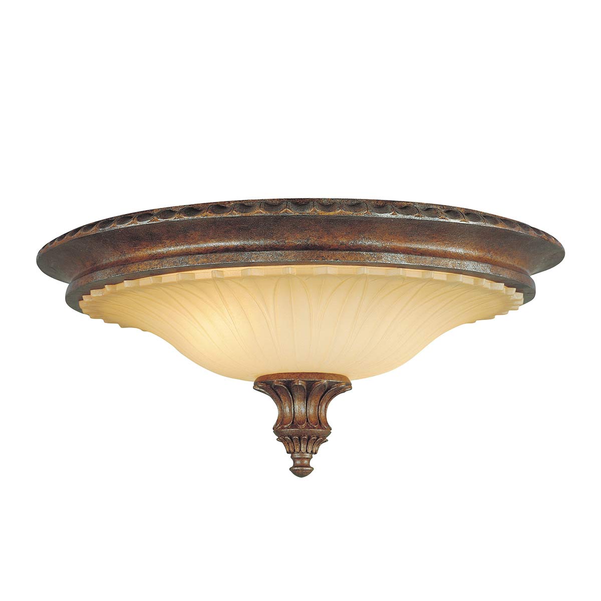 Stirling Castle 2 Light Flush - British Bronze E27
