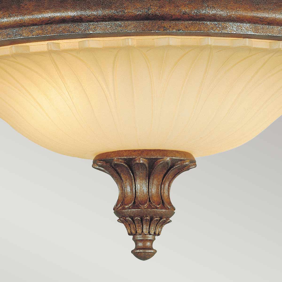 Stirling Castle 2 Light Flush - British Bronze E27