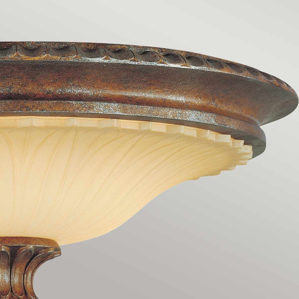 Stirling Castle 2 Light Flush - British Bronze E27