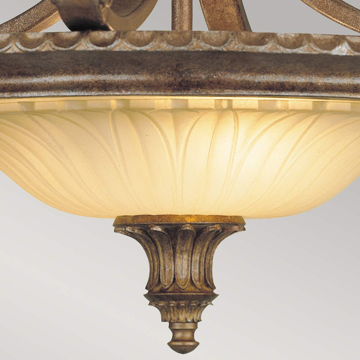Stirling Castle 2 Light Semi-Flush - British Bronze E27