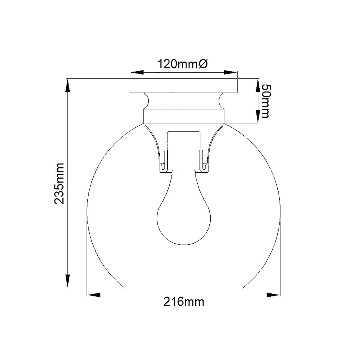 Tabby 1 Light Flush Light - Burnished Brass/Polished Nickel E27